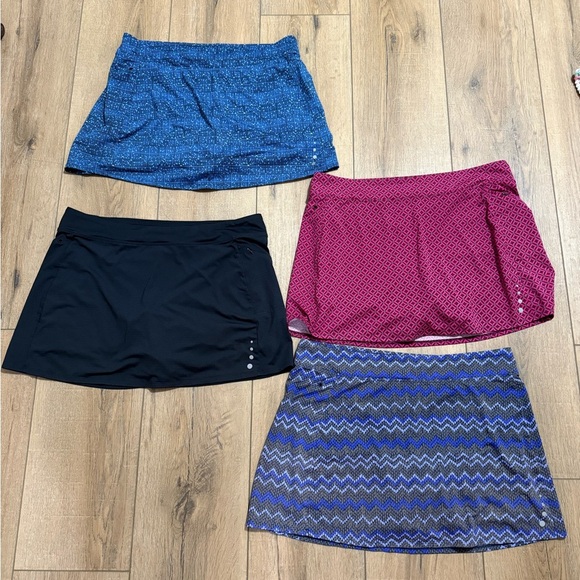L.L. Bean Bundle of 4 Athletic Skorts Size Large Pickleball Golf Tennis Outdoor - Picture 1 of 14